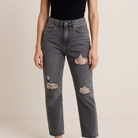 PacSun Denim - PacSun ‘Go. Good Jeans’ Distressed Straight Jeans Size 26 Gray Vintage Wash